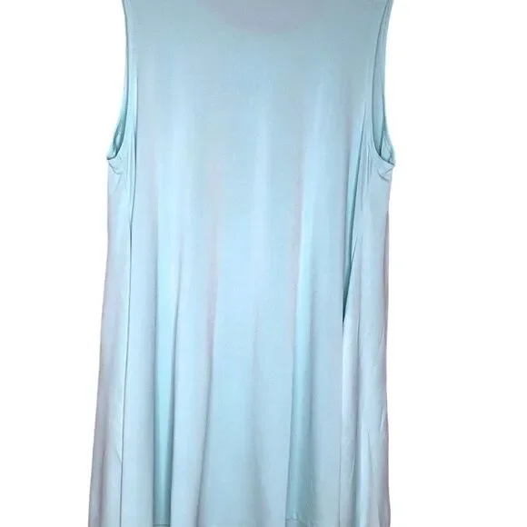 NWOT Acting Pro Women’s Blue Floral Stretchy Tank Top Size 1X - Picture 5 of 8